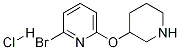 2-Bromo-6-(piperidin-3-yloxy)-pyridine hydrochloride Struktur