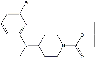 4-[(6-Bromo-pyridin-2-yl)-methyl-amino]-piperidine-1-carboxylic acid tert-butyl ester Struktur