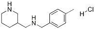 (4-Methyl-benzyl)-piperidin-3-ylMethyl-aMine hydrochloride Struktur