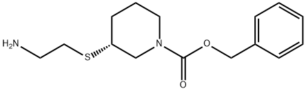 (R)-3-(2-AMino-ethylsulfanyl)-piperidine-1-carboxylic acid benzyl ester Struktur