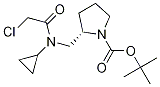 (S)-2-{[(2-Chloro-acetyl)-cyclopropyl-aMino]-Methyl}-pyrrolidine-1-carboxylic acid tert-butyl ester Struktur