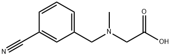 [(3-Cyano-benzyl)-Methyl-aMino]-acetic acid Struktur