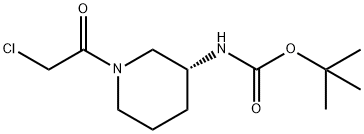 [(R)-1-(2-Chloro-acetyl)-piperidin-3-yl]-carbaMic acid tert-butyl ester Struktur