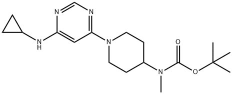 [1-(6-CyclopropylaMino-pyriMidin-4-yl)-piperidin-4-yl]-Methyl-carbaMic acid tert-butyl ester Struktur