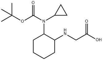 [2-(tert-Butoxycarbonyl-cyclopropyl-aMino)-cyclohexylaMino]-acetic acid Struktur