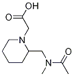 {2-[(Acetyl-Methyl-aMino)-Methyl]-piperidin-1-yl}-acetic acid Struktur