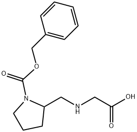 2-[(CarboxyMethyl-aMino)-Methyl]-pyrrolidine-1-carboxylic acid benzyl ester Struktur