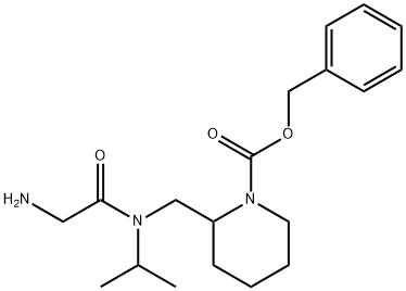 2-{[(2-AMino-acetyl)-isopropyl-aMino]-Methyl}-piperidine-1-carboxylic acid benzyl ester Struktur