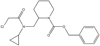 2-{[(2-Chloro-acetyl)-cyclopropyl-aMino]-Methyl}-piperidine-1-carboxylic acid benzyl ester Struktur