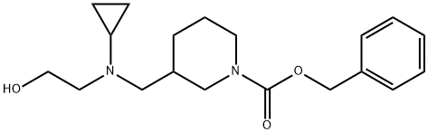 3-{[Cyclopropyl-(2-hydroxy-ethyl)-aMino]-Methyl}-piperidine-1-carboxylic acid benzyl ester Struktur