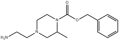 4-(2-AMino-ethyl)-2-Methyl-piperazine-1-carboxylic acid benzyl ester Struktur