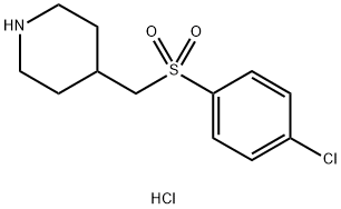 4-(4-Chloro-benzenesulfonylMethyl)-piperidine hydrochloride Struktur