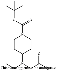 4-(CarboxyMethyl-ethyl-aMino)-piperidine-1-carboxylic acid tert-butyl ester Struktur