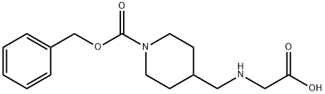 4-[(CarboxyMethyl-aMino)-Methyl]-piperidine-1-carboxylic acid benzyl ester Struktur