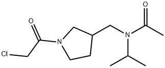 N-[1-(2-Chloro-acetyl)-pyrrolidin-3-ylMethyl]-N-isopropyl-acetaMide Struktur