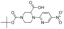 4-(5-Nitro-pyridin-2-yl)-piperazine-1,3-dicarboxylic acid 1-tert-butylester Struktur