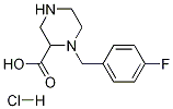 1-(4-Fluoro-benzyl)-piperazine-2-carboxylic acid hydrochloride Struktur