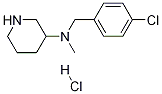 (4-Chloro-benzyl)-methyl-piperidin-3-yl-amine hydrochloride Struktur