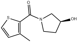 ((S)-3-Hydroxy-pyrrolidin-1-yl)-(3-methyl-thiophen-2-yl)-methanone Struktur