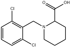 1-(2,6-Dichloro-benzyl)-piperidine-2-carboxylic acid Struktur