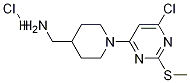 [1-(6-Chloro-2-methylsulfanyl-pyrimidin-4-yl)-piperidin-4-yl]-methyl-amine hydrochloride Struktur