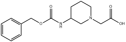 (3-BenzyloxycarbonylaMino-piperidin-1-yl)-acetic acid Struktur