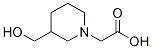 (3-HydroxyMethyl-piperidin-1-yl)-acetic acid Struktur