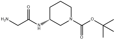 (R)-3-(2-AMino-acetylaMino)-piperidine-1-carboxylic acid tert-butyl ester Struktur