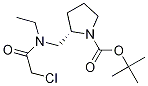 (S)-2-{[(2-Chloro-acetyl)-ethyl-aMino]-Methyl}-pyrrolidine-1-carboxylic acid tert-butyl ester Struktur