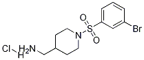 [1-(3-BroMo-benzenesulfonyl)-piperidin-4-yl]-Methyl-aMine hydrochloride Struktur