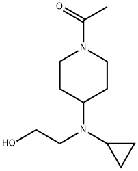 1-{4-[Cyclopropyl-(2-hydroxy-ethyl)-aMino]-piperidin-1-yl}-ethanone Struktur