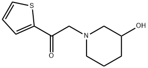 2-(3-Hydroxy-piperidin-1-yl)-1-thiophen-2-yl-ethanone Struktur