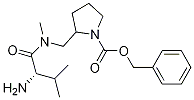 2-{[((S)-2-AMino-3-Methyl-butyryl)-Methyl-aMino]-Methyl}-pyrrolidine-1-carboxylic acid benzyl ester Struktur