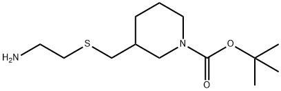 3-(2-AMino-ethylsulfanylMethyl)-piperidine-1-carboxylic acid tert-butyl ester Struktur