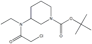 3-[(2-Chloro-acetyl)-ethyl-aMino]-piperidine-1-carboxylic acid tert-butyl ester Struktur