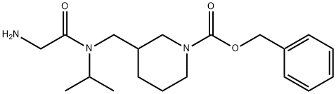 3-{[(2-AMino-acetyl)-isopropyl-aMino]-Methyl}-piperidine-1-carboxylic acid benzyl ester Struktur