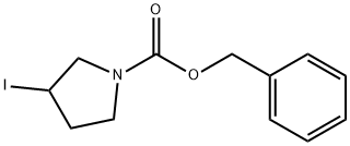 3-Iodo-pyrrolidine-1-carboxylic acid benzyl ester Struktur