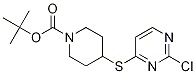 4-(2-Chloro-pyriMidin-4-ylsulfanyl)
-piperidine-1-carboxylic acid tert-
butyl ester Struktur