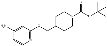 4-(6-AMino-pyriMidin-4-yloxyMethyl)-piperidine-1-carboxylic acid tert-butyl ester Struktur