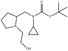 Cyclopropyl-[1-(2-hydroxy-ethyl)-pyrrolidin-2-ylMethyl]-carbaMic acid tert-butyl ester Struktur