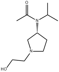 N-[(R)-1-(2-Hydroxy-ethyl)-pyrrolidin-3-yl]-N-isopropyl-acetaMide Struktur