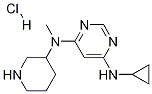 N-Cyclopropyl-N'-Methyl-N'-piperidin-3-yl-pyriMidine-4,6-diaMine hydrochloride Struktur