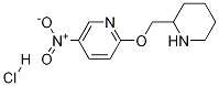 5-Nitro-2-(piperidin-2-ylmethoxy)-pyridine hydrochloride Struktur