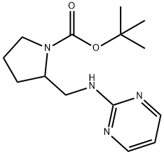 2-(Pyrimidin-2-ylaminomethyl)-pyrrolidine-1-carboxylic acid tert-butyl ester Struktur