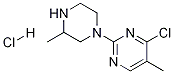 4-Chloro-5-methyl-2-(3-methyl-piperazin-1-yl)-pyrimidine hydrochloride Struktur