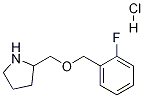 2-(2-Fluoro-benzyloxymethyl)-pyrrolidine hydrochloride Struktur