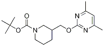 3-(4,6-Dimethyl-pyrimidin-2-yloxymethyl)-piperidine-1-carboxylic acid tert-butyl ester Struktur