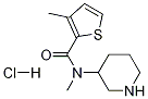 3-Methyl-thiophene-2-carboxylic acid methyl-piperidin-3-yl-amide hydrochloride Struktur