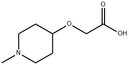 (1-Methyl-piperidin-4-yloxy)-acetic acid Struktur