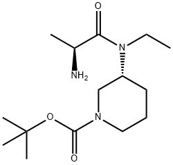 (R)-3-[((S)-2-AMino-propionyl)-ethyl-aMino]-piperidine-1-carboxylic acid tert-butyl ester Struktur